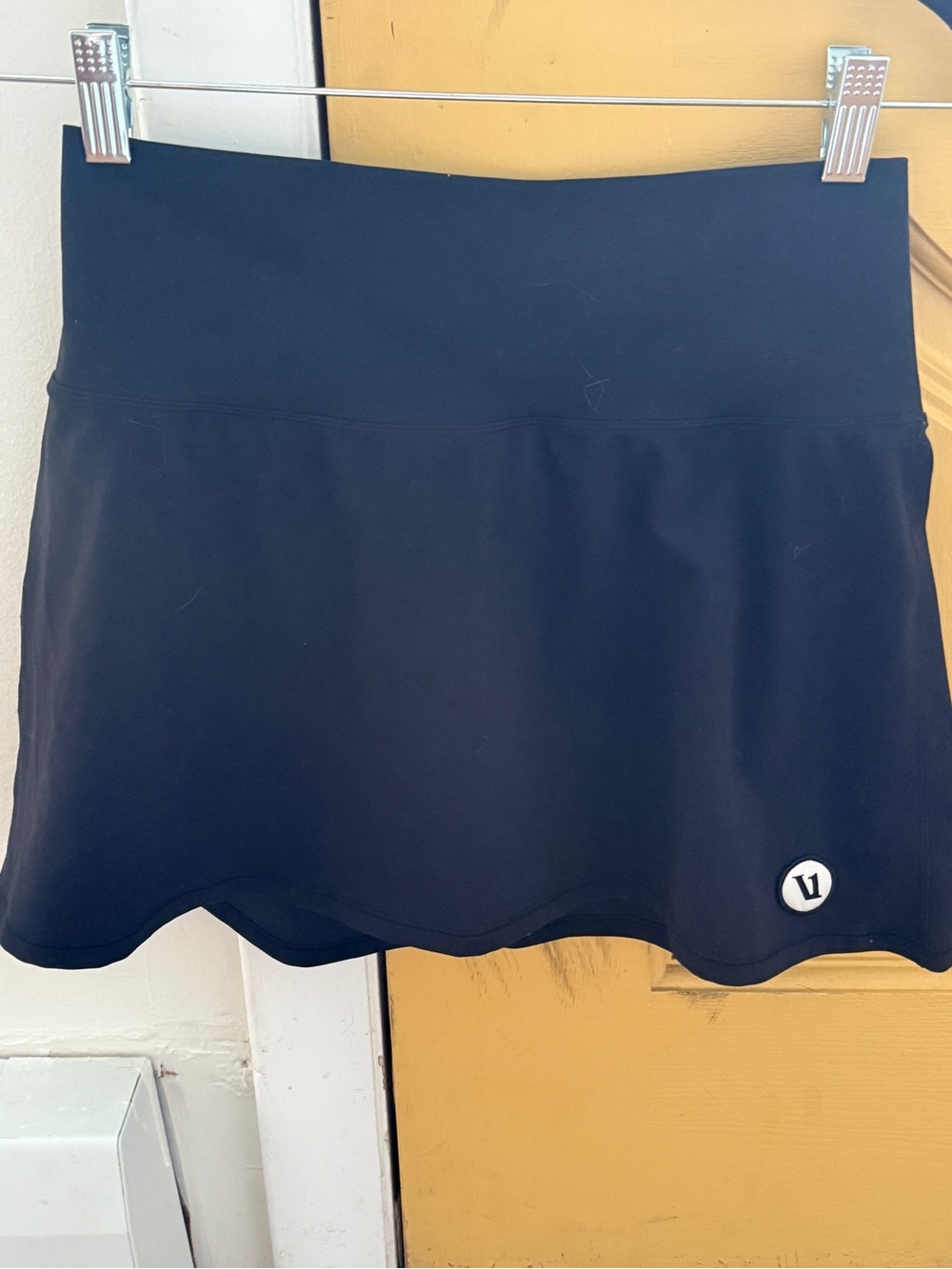 Vuori Black Circle Skirt with Subtle Logo
